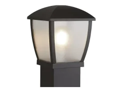 Discount Searchlight Utomhusstolpe (730 mm hjd) - Svart med genomskinliga frostade paneler Negro