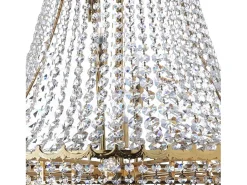 Lámpara Suspendida-Searchlight Versailles 19 ljus ljuskrona guldfinish, E14 Dorado