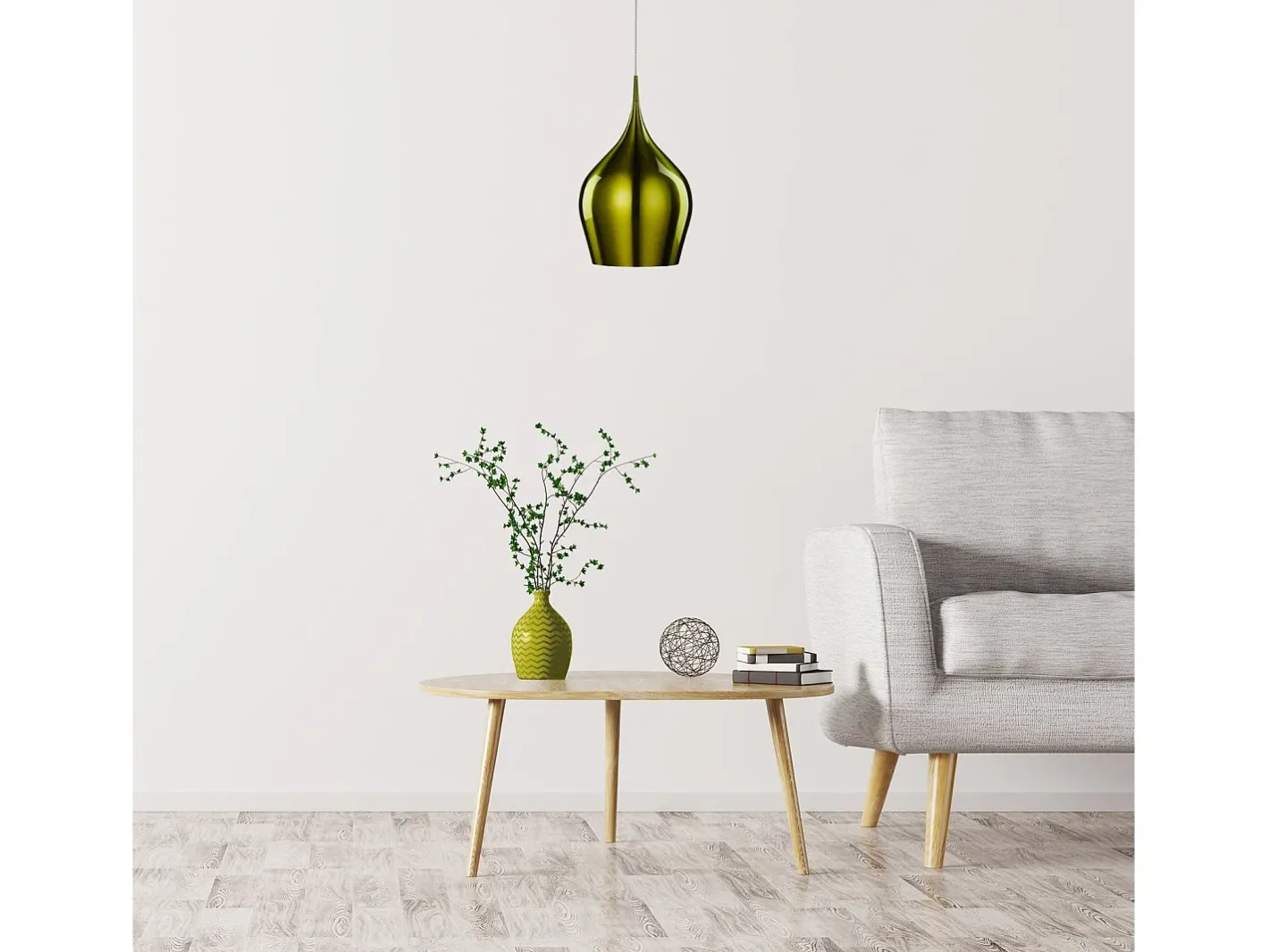 Searchlight Vibrant 1 ljus stor kupol takhnge grn, E27 Verde