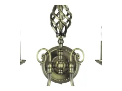 Searchlight Zanzibar 2 ljus inomhusljus vgglampa antik mssing, E14 Camel Outlet