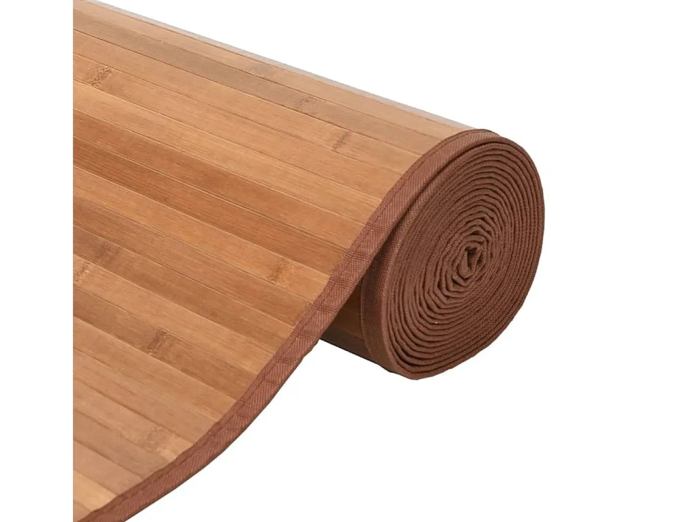 Hot Garden Furniture Senad Alfombra rectangular bambú color natural 70x200 cm Marru00f3n