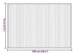Sale Garden Furniture Senad Alfombra rectangular bambú 70x100 cm Gris