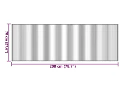 Hot Garden Furniture Senad Alfombra rectangular bambú color natural claro 70x200 cm Multicolor
