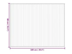 Garden Furniture Senad Alfombra rectangular bambú color natural 80x100 cm Marru00f3n Sale