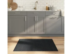 Garden Furniture Senad Alfombra rectangular bambú 80x100 cm Gris Best