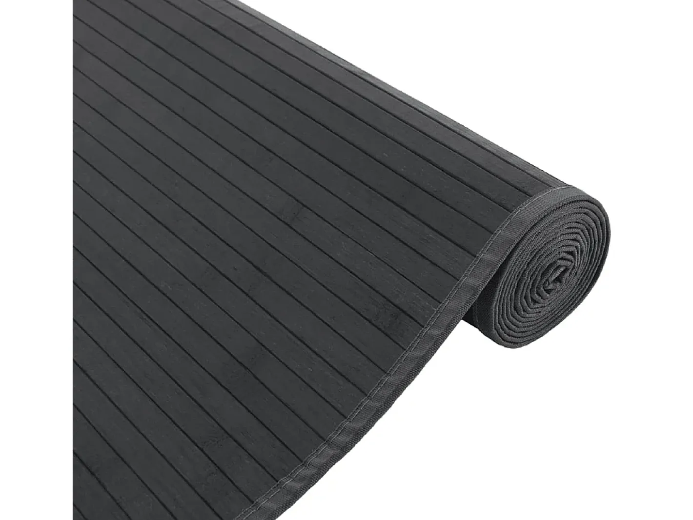 Garden Furniture Senad Alfombra rectangular bambú 80x100 cm Gris Best