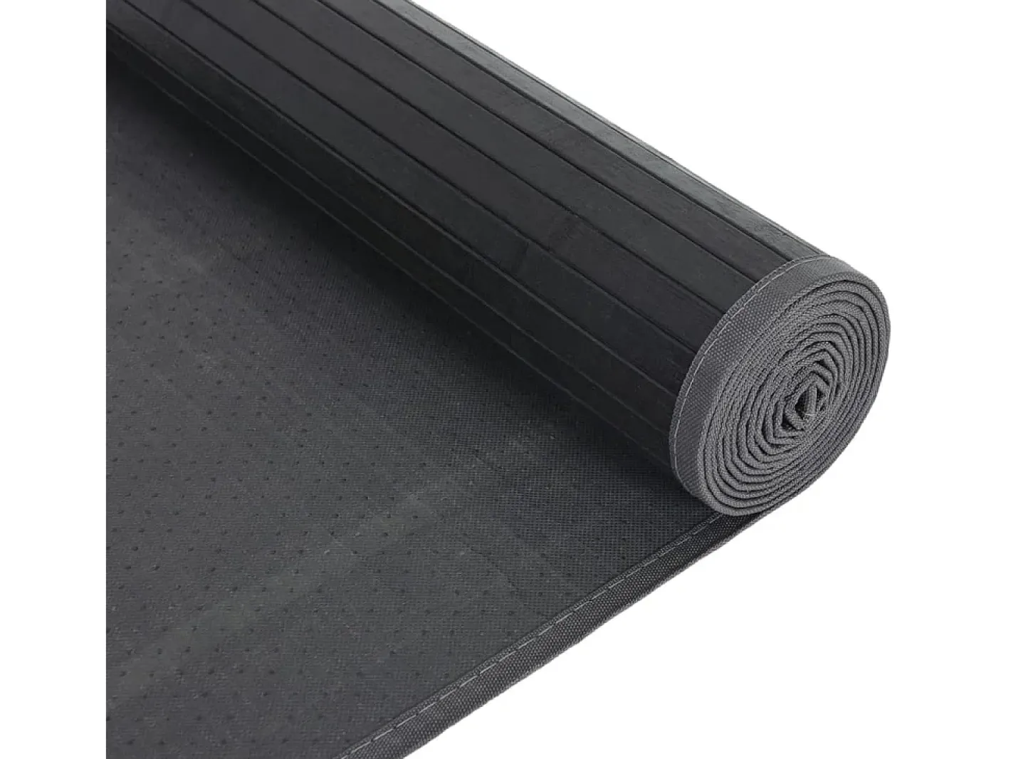 Garden Furniture Senad Alfombra rectangular bambú 80x100 cm Gris Best