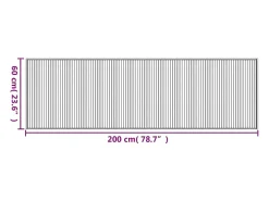 Best Garden Furniture Senad Alfombra rectangular bambú marrón oscuro 60x200 cm Color natural oscuro
