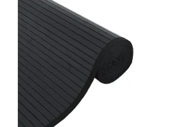 Garden Furniture Senad Alfombra rectangular bambú 100x500 cm Negro New