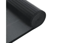 Garden Furniture Senad Alfombra rectangular bambú 100x500 cm Negro New