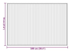 Garden Furniture Senad Alfombra rectangular bambú color natural claro 70x100 cm Multicolor Hot