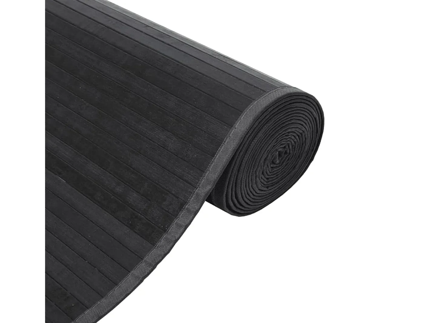 Discount Garden Furniture Senad Alfombra rectangular bambú 100x400 cm Gris
