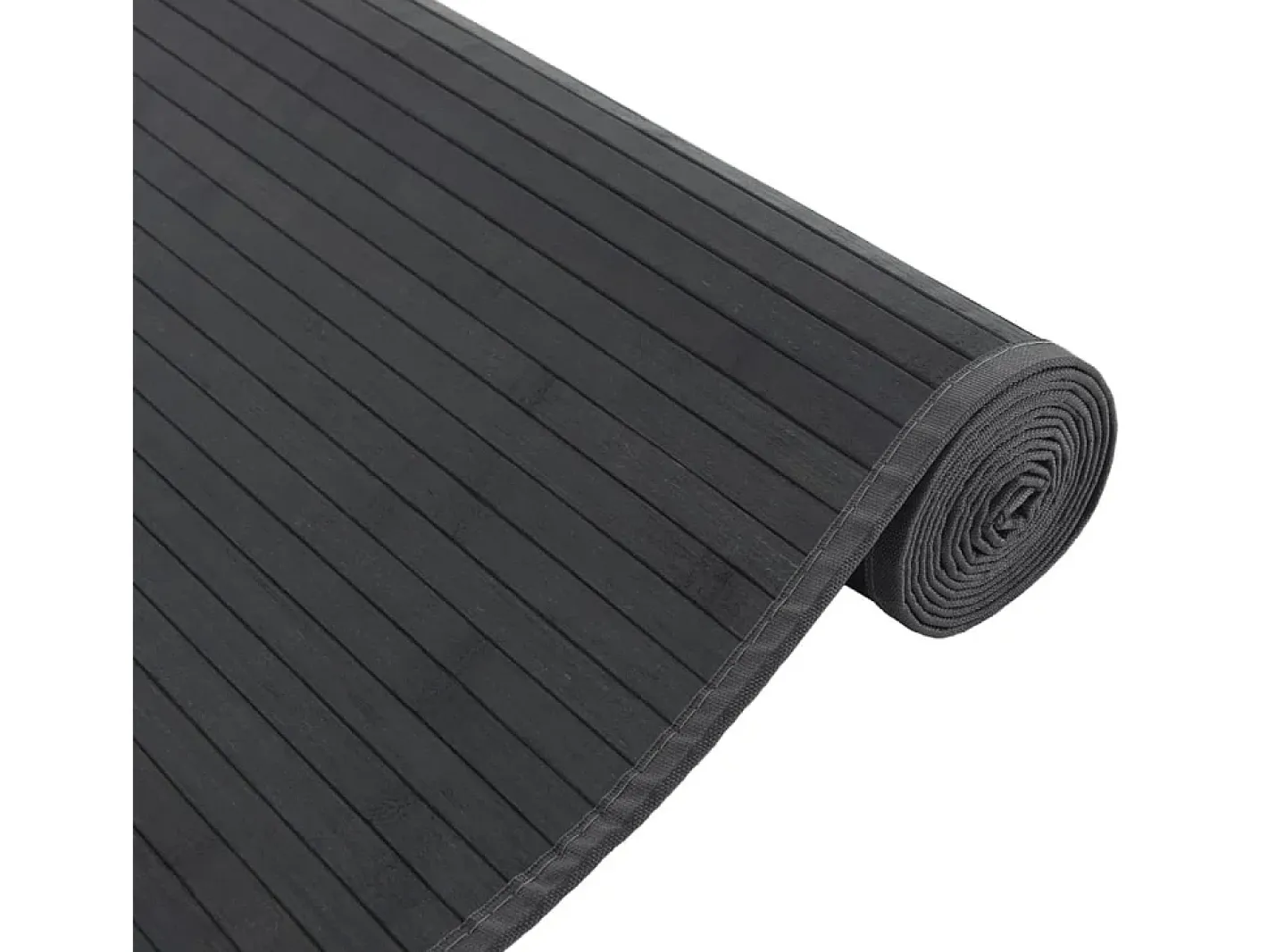 Online Garden Furniture Senad Alfombra rectangular bambú 80x500 cm Gris