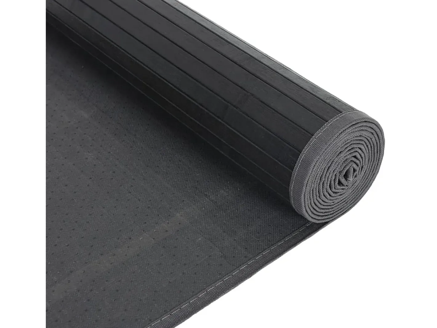 Online Garden Furniture Senad Alfombra rectangular bambú 80x500 cm Gris