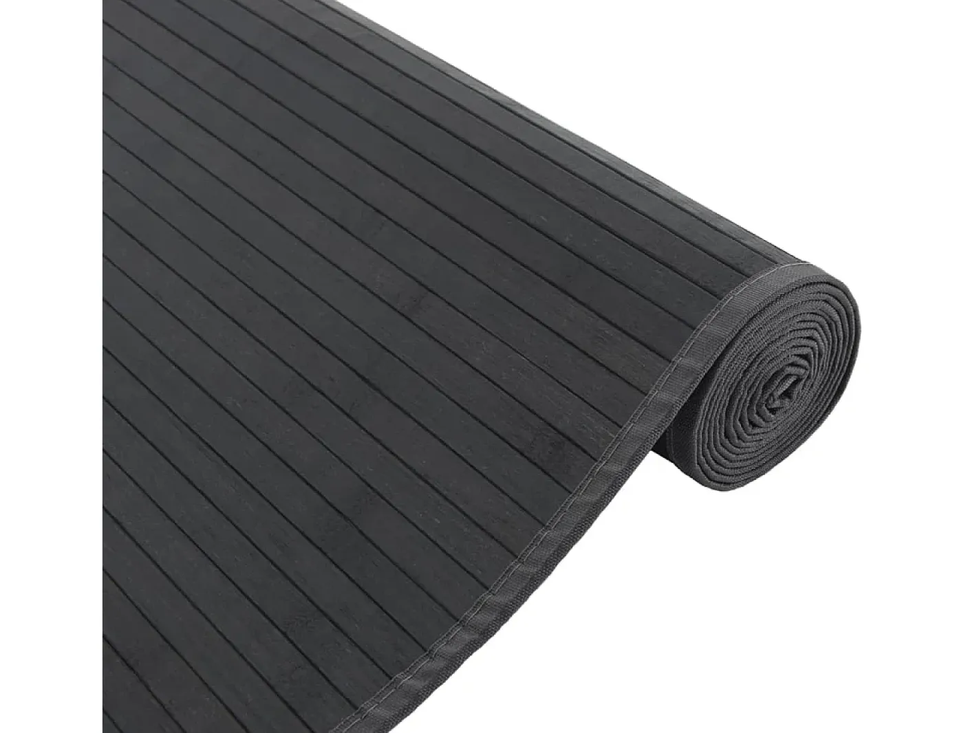 Garden Furniture Senad Alfombra rectangular bambú 80x200 cm Gris Hot