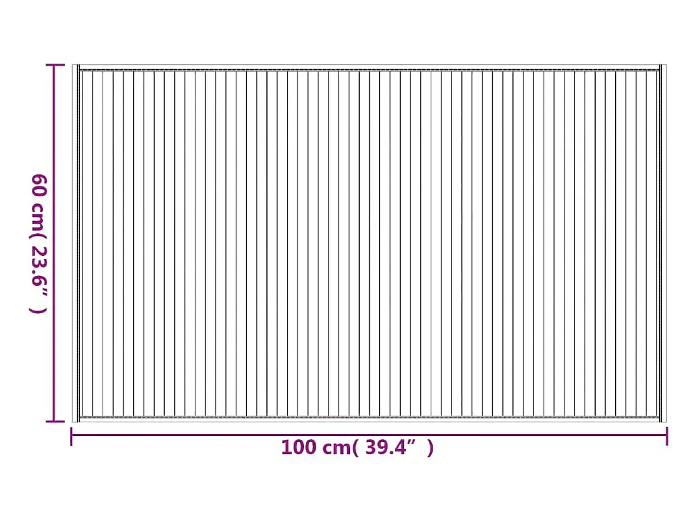 Garden Furniture Senad Alfombra rectangular bambú color natural claro 60x100 cm Beige Sale