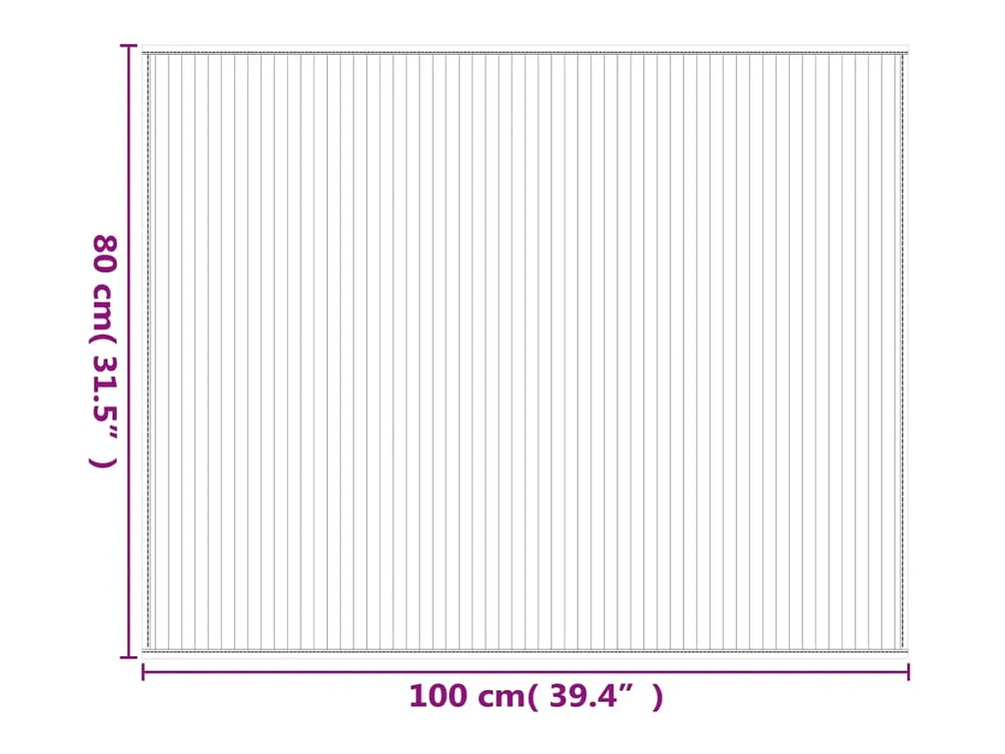 Discount Garden Furniture Senad Alfombra rectangular bambú marrón oscuro 80x100 cm Color natural oscuro