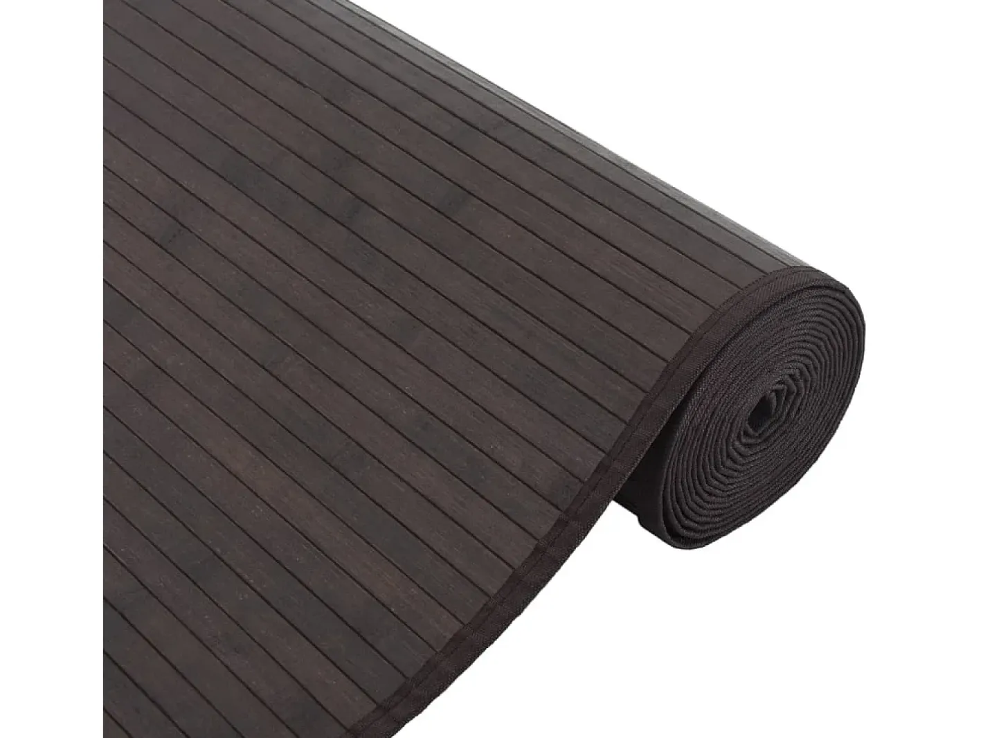 Discount Garden Furniture Senad Alfombra rectangular bambú marrón oscuro 80x100 cm Color natural oscuro