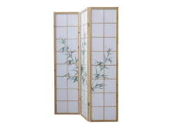 Best Separador de ambiente 132x2x175 cm Blanco natural Shoji Marru00f3n / Verde