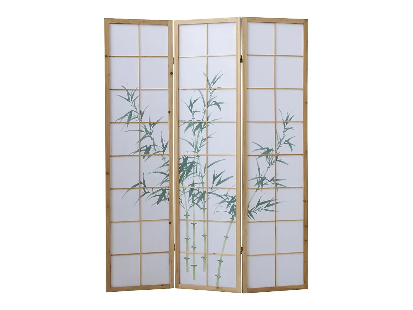 Best Separador de ambiente 132x2x175 cm Blanco natural Shoji Marru00f3n / Verde