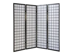 Discount Separador de ambiente 175x176x2.2 cm Shoji Negro