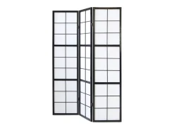 Biombo-Separador de ambiente 132x2.2x175 cm Shoji Negro