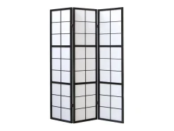 Biombo-Separador de ambiente 132x2.2x175 cm Shoji Negro