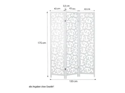 Outlet Separador de ambiente 130x2.2x175 cm Shoji Blanco