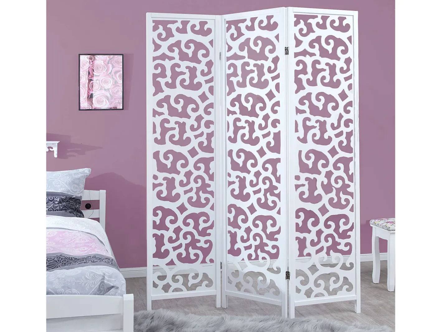 Outlet Separador de ambiente 130x2.2x175 cm Shoji Blanco