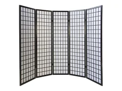 Biombo-Separador de ambiente 175x220x2.2 cm Shoji Negro