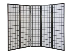 Biombo-Separador de ambiente 175x220x2.2 cm Shoji Negro
