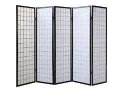 Biombo-Separador de ambiente 175x220x2.2 cm Shoji Negro