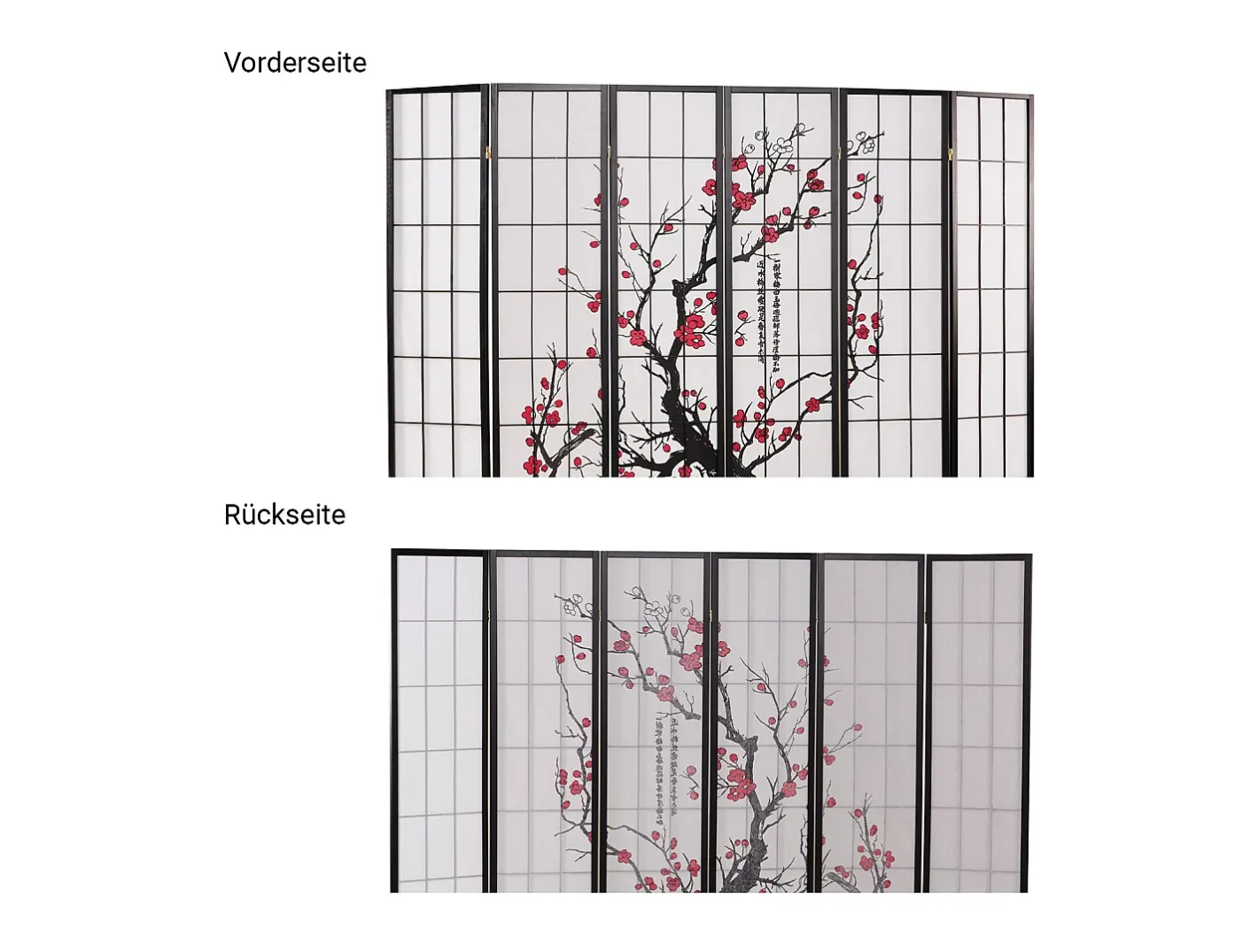 Discount Separador de ambiente 179x264x2 cm Shoji Negro