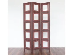 New Separador de ambiente 161x93x2 cm paraviento marrón Marru00f3n