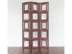 New Separador de ambiente 161x93x2 cm paraviento marrón Marru00f3n