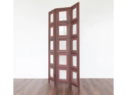 New Separador de ambiente 161x93x2 cm paraviento marrón Marru00f3n
