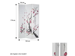 Separador de ambientes 179 cm Blanco Rojo / Blanco Discount