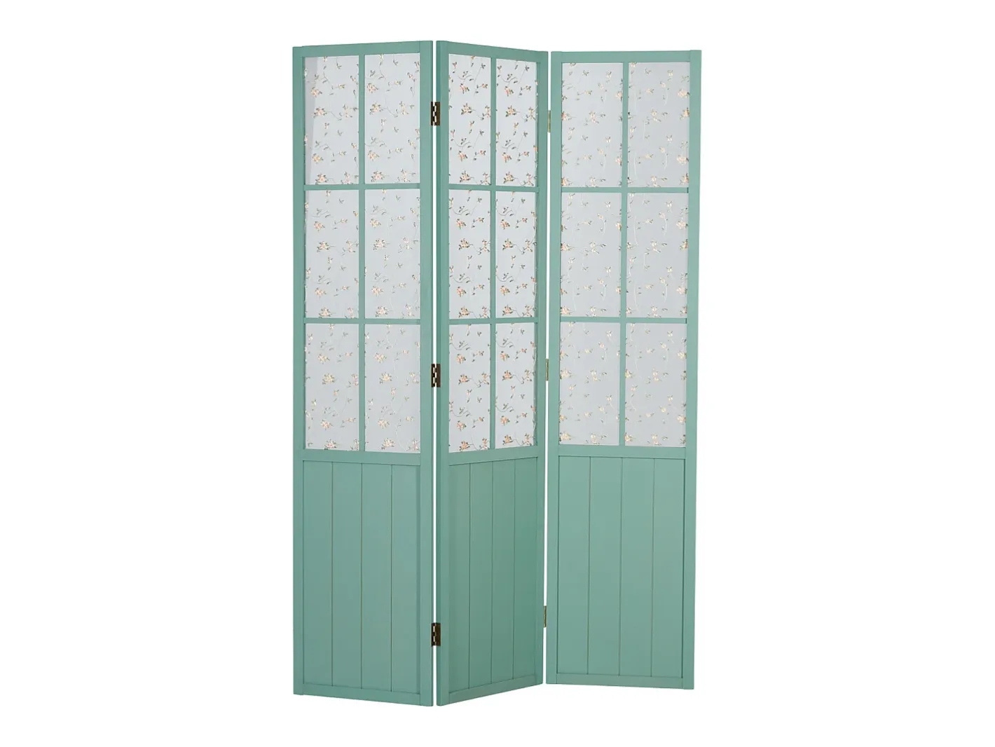 Separador de ambientes 170x120x2 cm Turquesa Estilo campestre Azul turquesa / Blanco New
