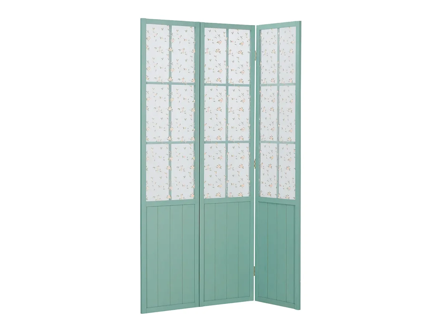 Separador de ambientes 170x120x2 cm Turquesa Estilo campestre Azul turquesa / Blanco New