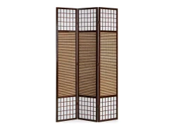 Biombo-Separador de ambientes 120x200x1.8 cm marrón Shoji Marru00f3n