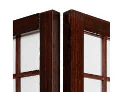 Biombo-Separador de ambientes 120x200x1.8 cm marrón Shoji Marru00f3n