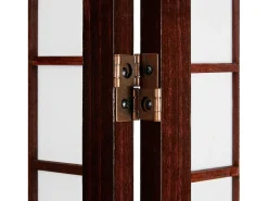 Biombo-Separador de ambientes 120x200x1.8 cm marrón Shoji Marru00f3n
