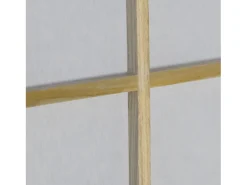 Biombo-Separador de ambientes 176x2,2x175 cm shoji natural Marru00f3n