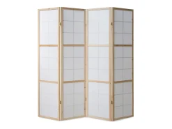 Biombo-Separador de ambientes 176x2,2x175 cm shoji natural Marru00f3n