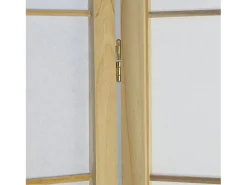 Biombo-Separador de ambientes 176x2,2x175 cm shoji natural Marru00f3n