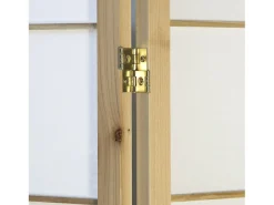 Biombo-Separador de ambientes 176x2,2x175 cm shoji natural Marru00f3n