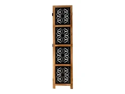 Biombo-Separador de ambientes 170x120x2 cm natural negro Negro / Marru00f3n
