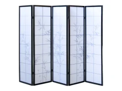 Biombo-Separador de habitación 179 cm Negro