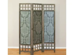 Best Separador de habitación 170x120x2 cm Marrón Gris con patrón Negro / Marru00f3n
