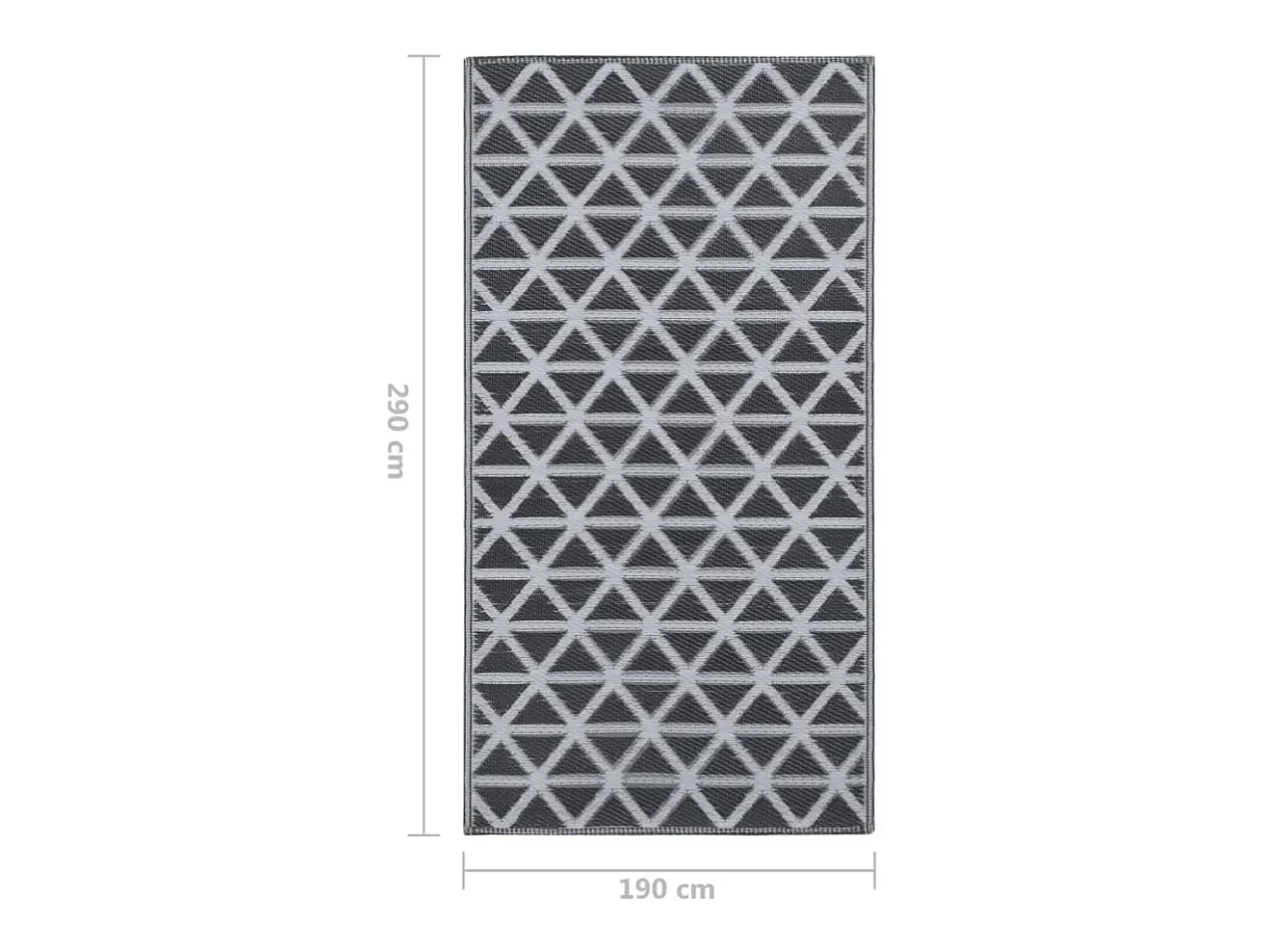 Garden Furniture Alfombra De Exterior-Seran Alfombra de exterior ARAKIL negra 190x290 cm PP Negro